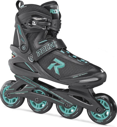 Icon patins à roues alignées bottes souples dames 80 mm 82A noir aqua taille 39