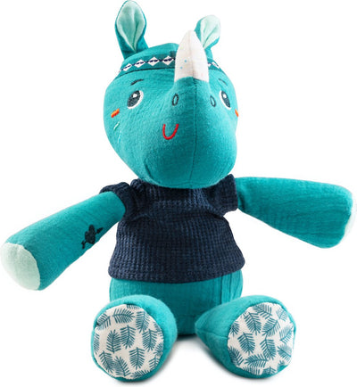 Lilliputiens - peluche dans coffret cadeau Marius le rhinocéros - peluche en coton biologique - à partir de 3 mois
