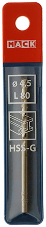 Mack 1018405 - foret à métaux hss g din 338 ø 4,5 x 80 mm | 5 pièces