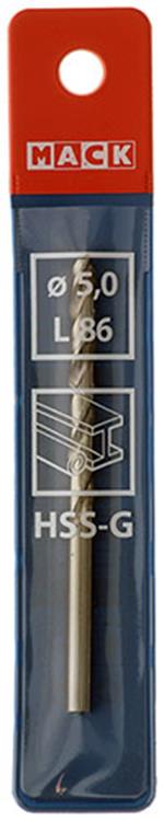 Mack 1018406 - foret à métaux hss g din 338 ø 5,0 x 86 mm | 5 pièces