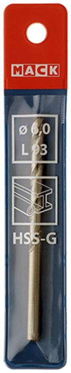 Mack 1018408 - foret à métaux hss g din 338 ø 6,0 x 93 mm | 5 pièces