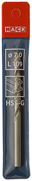 Mack 1018410 - foret à métaux hss g din 338 ø 7,0 x 109 mm | 5 pièces