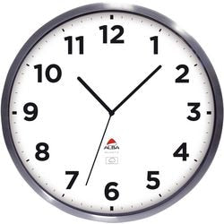 Horloge murale d'extérieur alba horextra analogique argent blanc