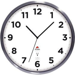 Horloge murale d'extérieur alba horextra contrôlée analogique argent blanc