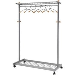 Portant alba lux6 acier, bois argent