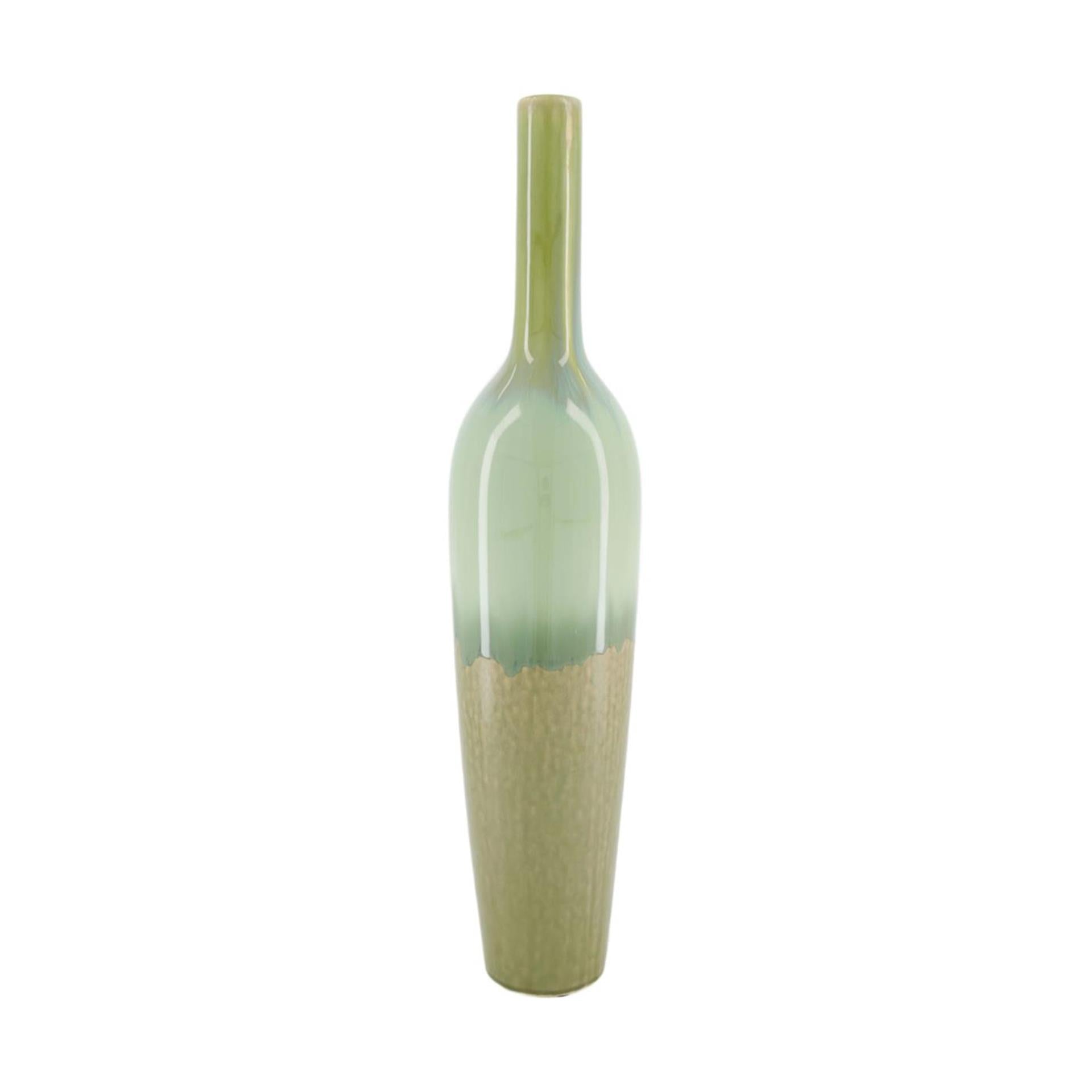 Dijk natural collections bouteille en céramique vert ø11,5xh54cm