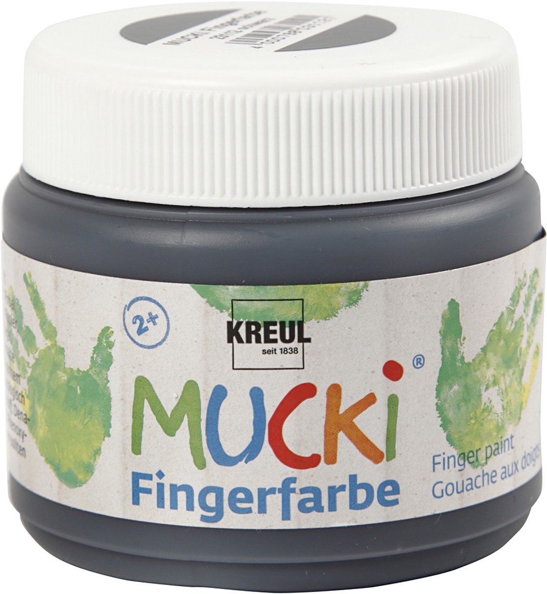 Creativ Company Mucki Finger Paint noir, 150 ml