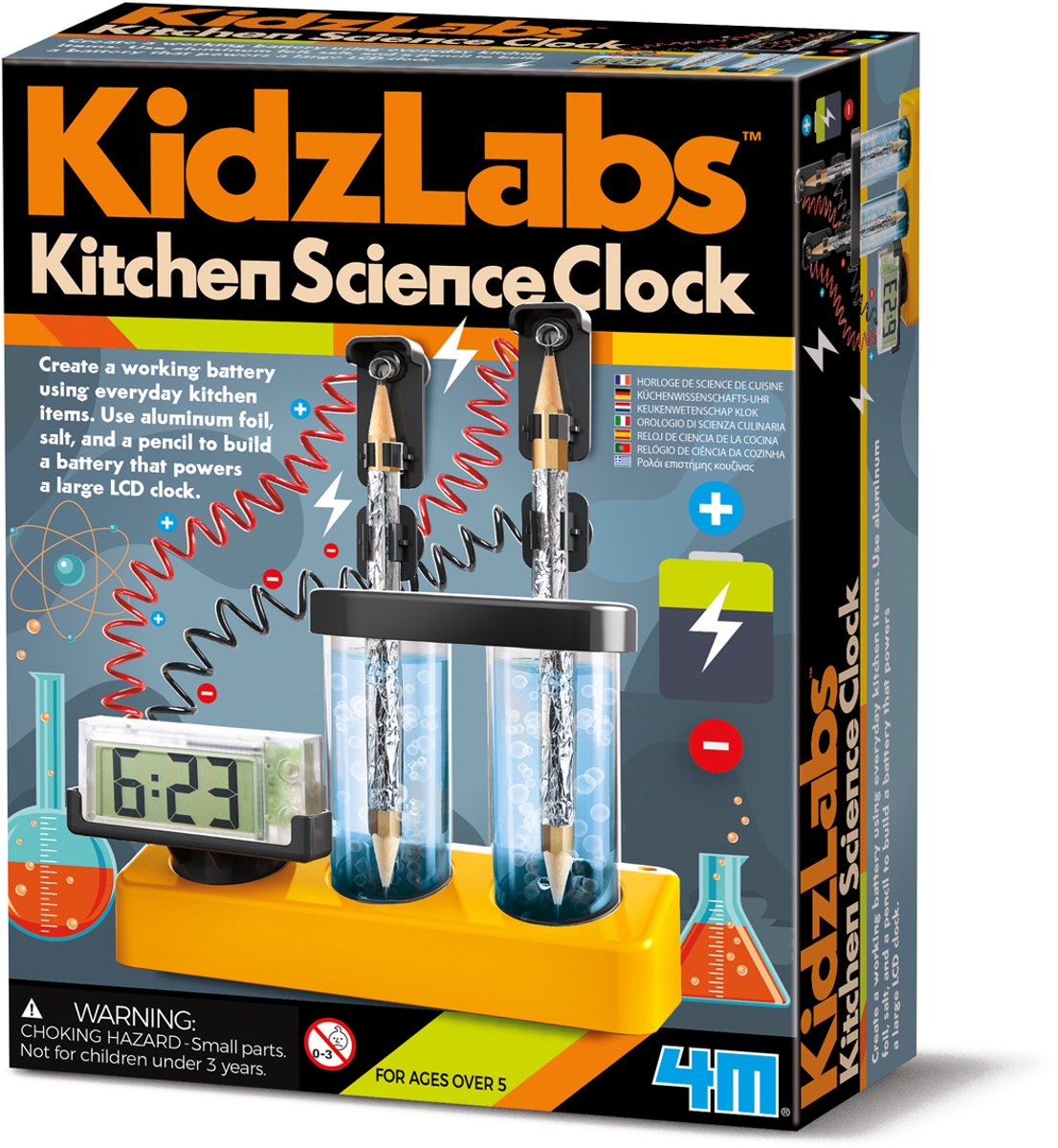 4m science et jeux - construisez votre horloge scientifique de cuisine - kit - kidzlabs - 5+