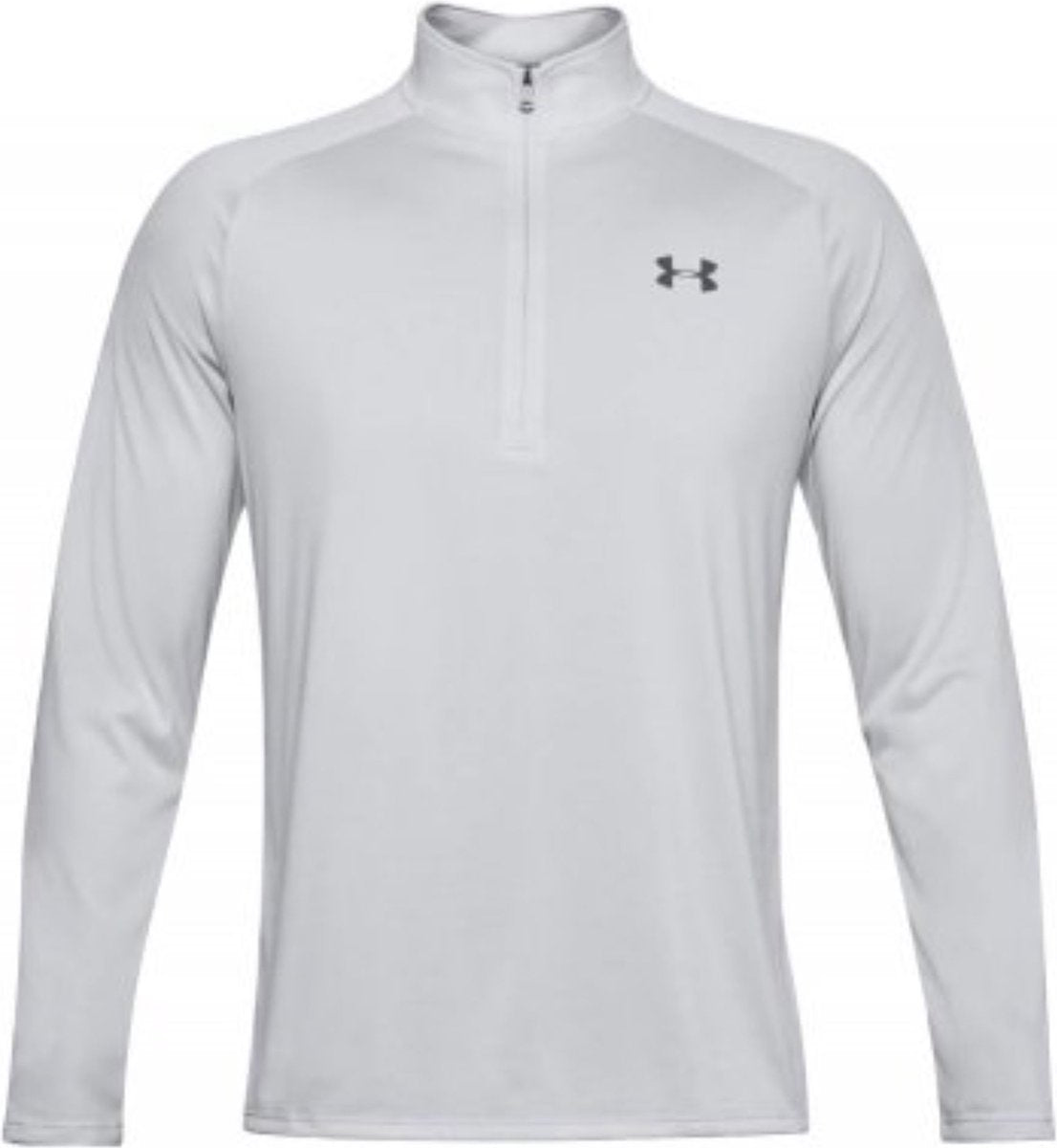 Under Armour maillot de sport homme ua tech 2.0 1 2 zip-gris - gris halo - blanc