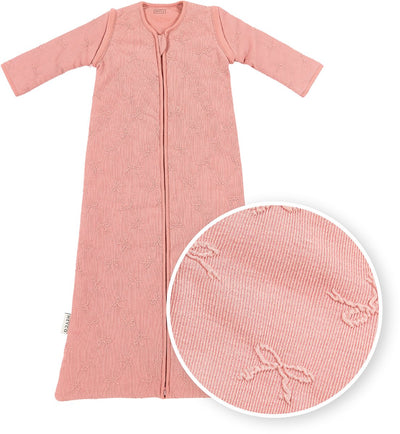 Meyco baby studio collection gigoteuse nœud avec manches zippées - rose - 110 cm - 2,5 tog