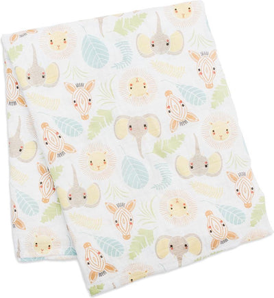 Lange Lulujo 100% coton 120x120 cm - safari dans la jungle