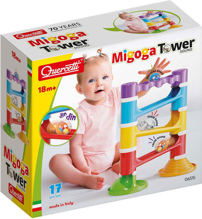 Quercetti Migoga Knikkerbaan Tower avec son, 17dlg.
