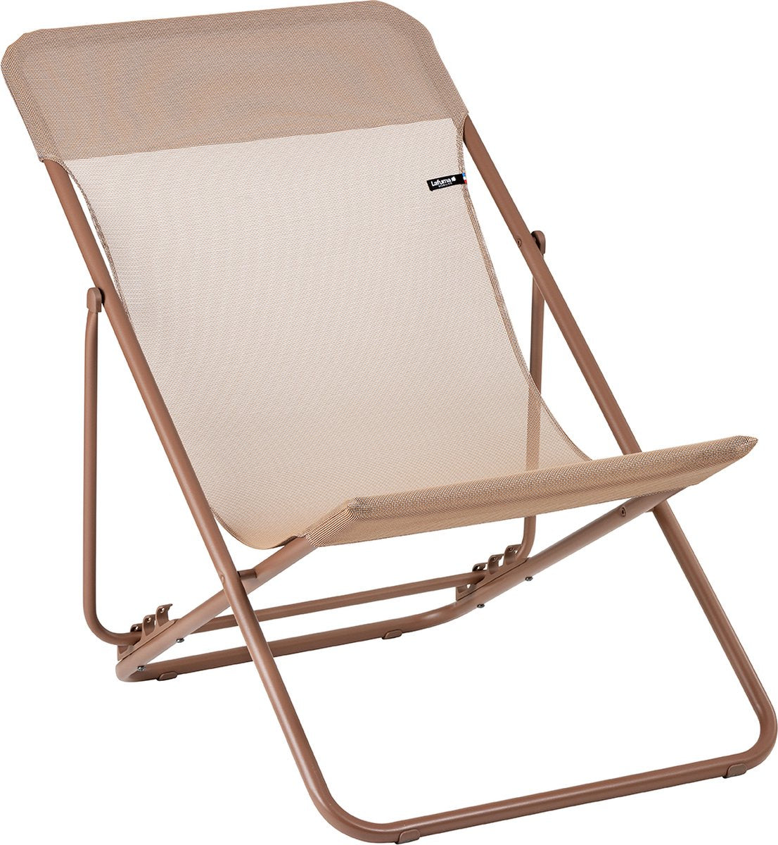 Lafuma maxi transat - chaise de plage - pliable - réglable - color block - canyon
