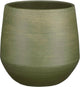 Pot à plantes décorations en mica - terre cuite - relief vert foncé - d24 h23 cm - pot de fleurs