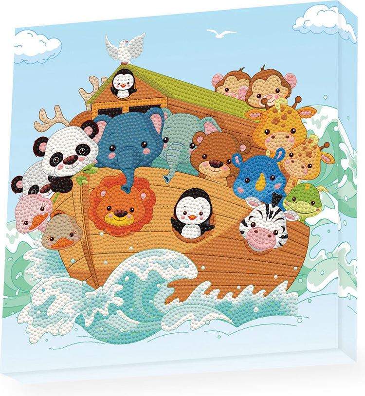Diamond dotz® Diamond Dotz - Kit de peinture diamant - 28x28cm - Animaux - Arche de Noé
