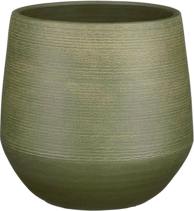 Pot à plantes décorations en mica - terre cuite - relief vert foncé - d24 h23 cm - pot de fleurs