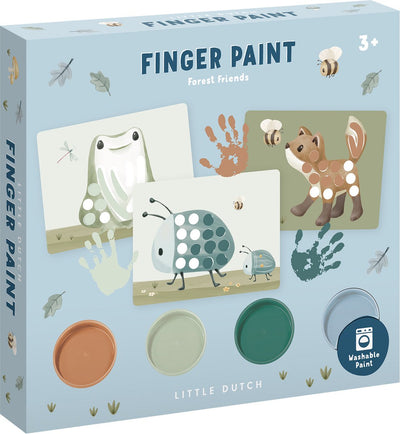 Petite peinture à doigt néerlandais ensemble Forest Friends Green 14 Paps