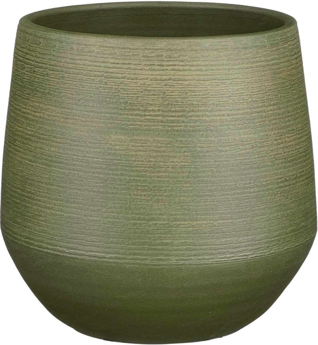 Pot à plantes décorations en mica - terre cuite - relief vert foncé - d24 h23 cm - pot de fleurs