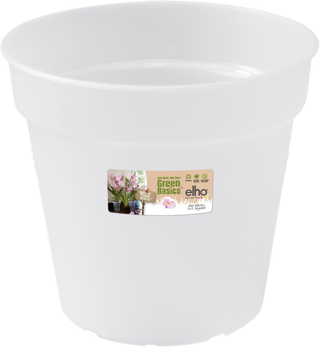 Elho orchidée green basics 13cm - transparent