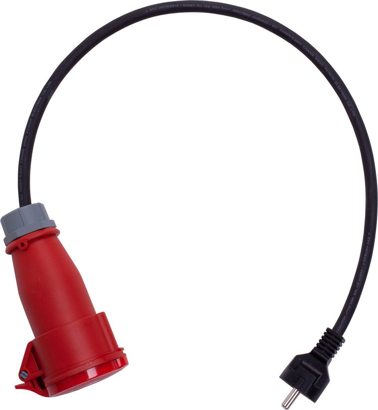 Adaptateur Blaupunkt ev adap2 rouge cee schuko | Prise monophasée à triphasée