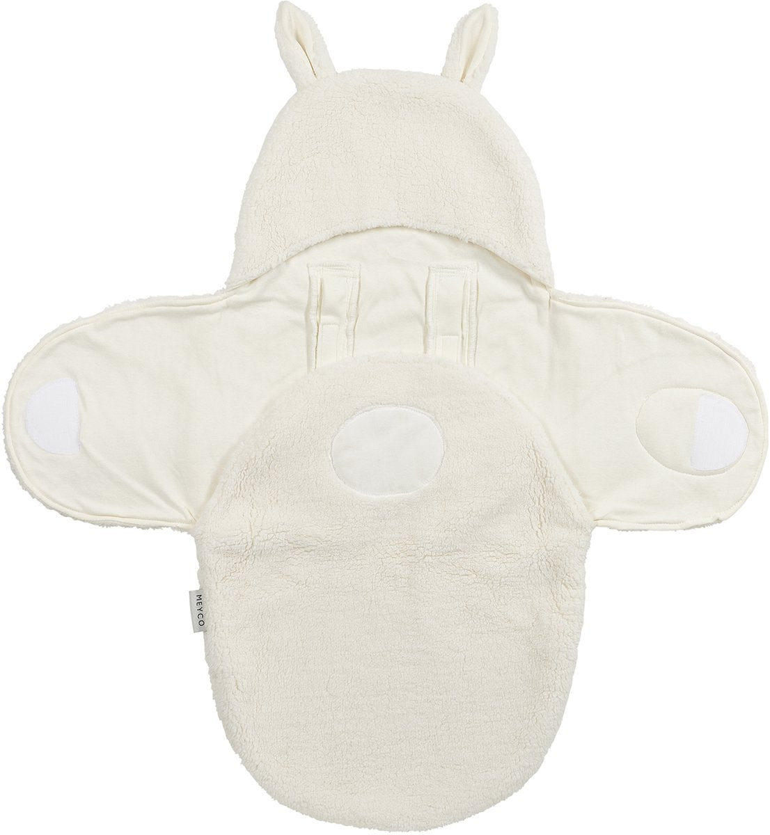 Couverture enveloppante pour bébé lapin Meyco - teddy - naturel