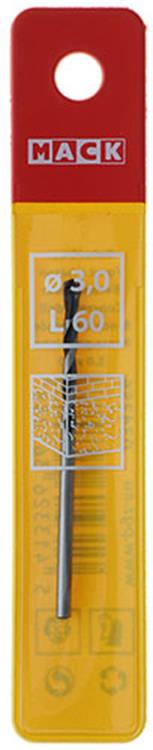 Mack 1018442 - foret à béton DIN 8039 ø 3,0 x 60 mm | 5 pièces
