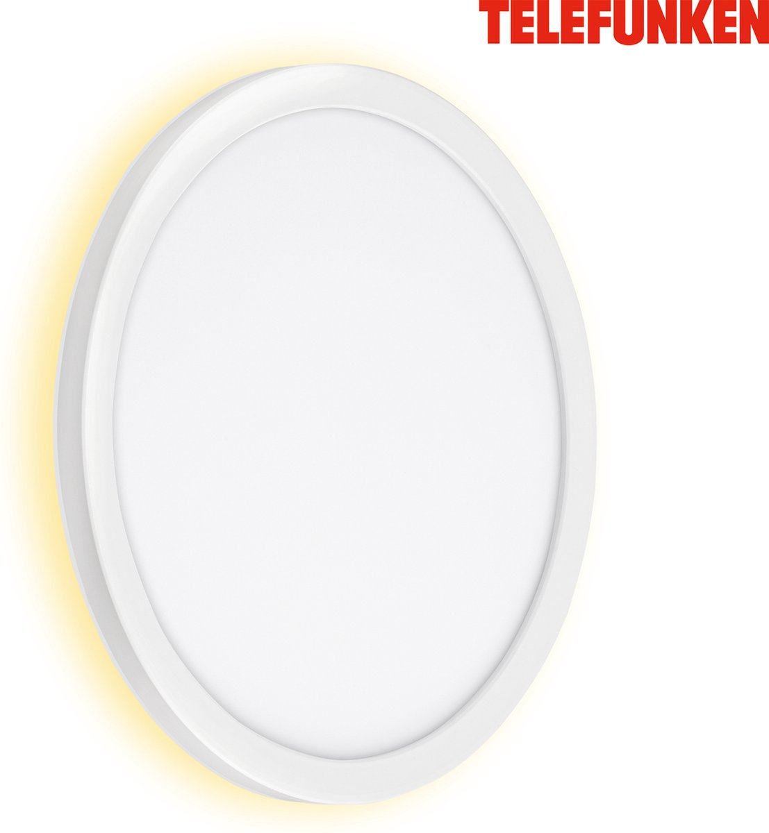 Telefunken - nizza - Applique LED d'extérieur, ip44, 4000k, 15w, ø28cm, blanc