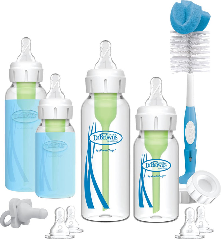 Dr. brown's options+ coffret de démarrage anti-colique - biberon à col étroit - verre