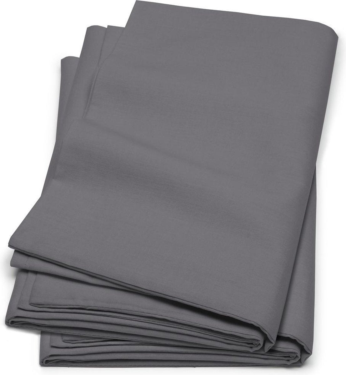 Cendrillon - taies d'oreiller avec fermeture éclair - flanelle - 80x80 cm - anthracite - 2 pièces