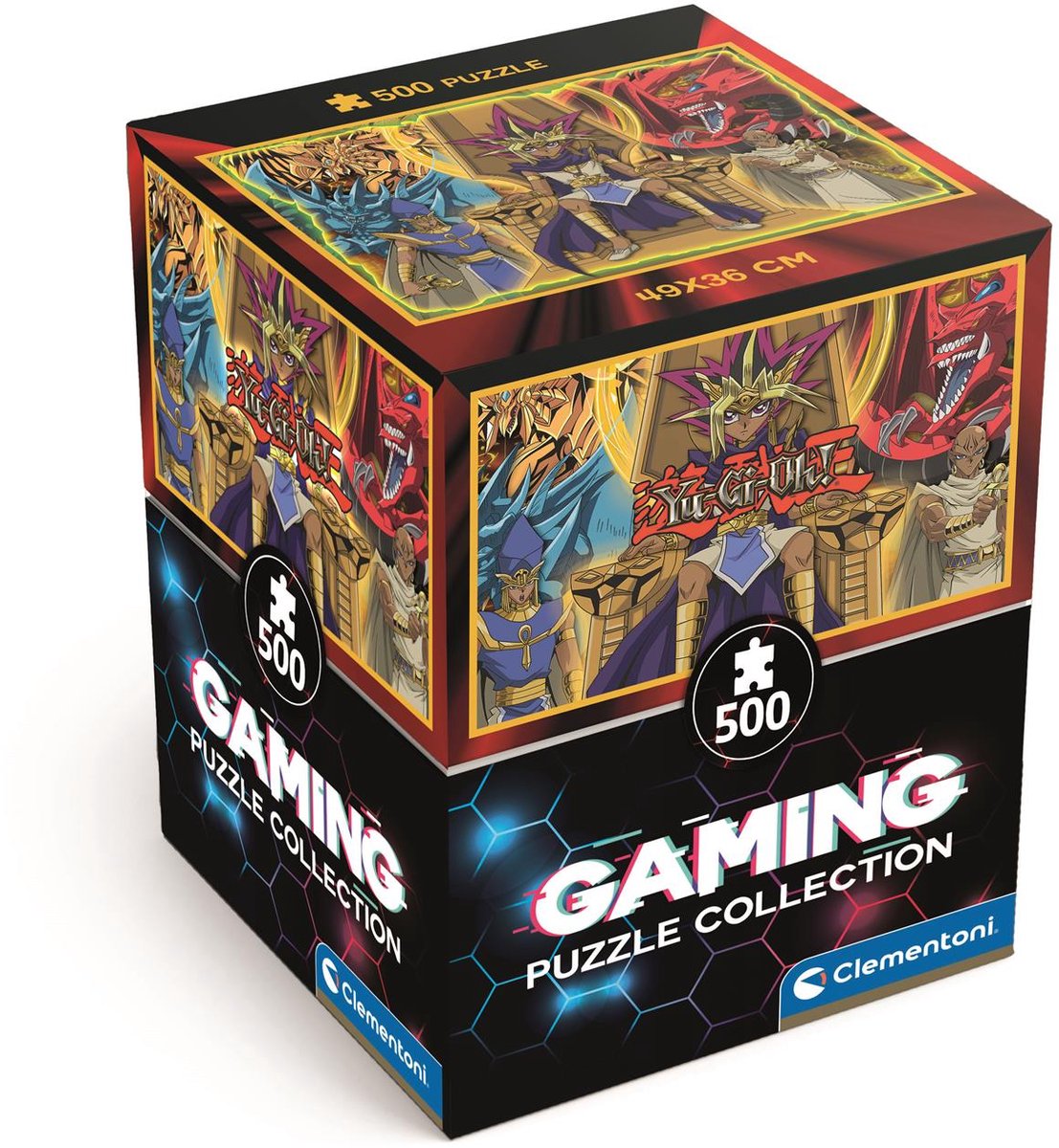Clementoni - puzzle - 500 pièces - yu-gi-oh - collection de jeux - cube - puzzle pour enfants et adultes