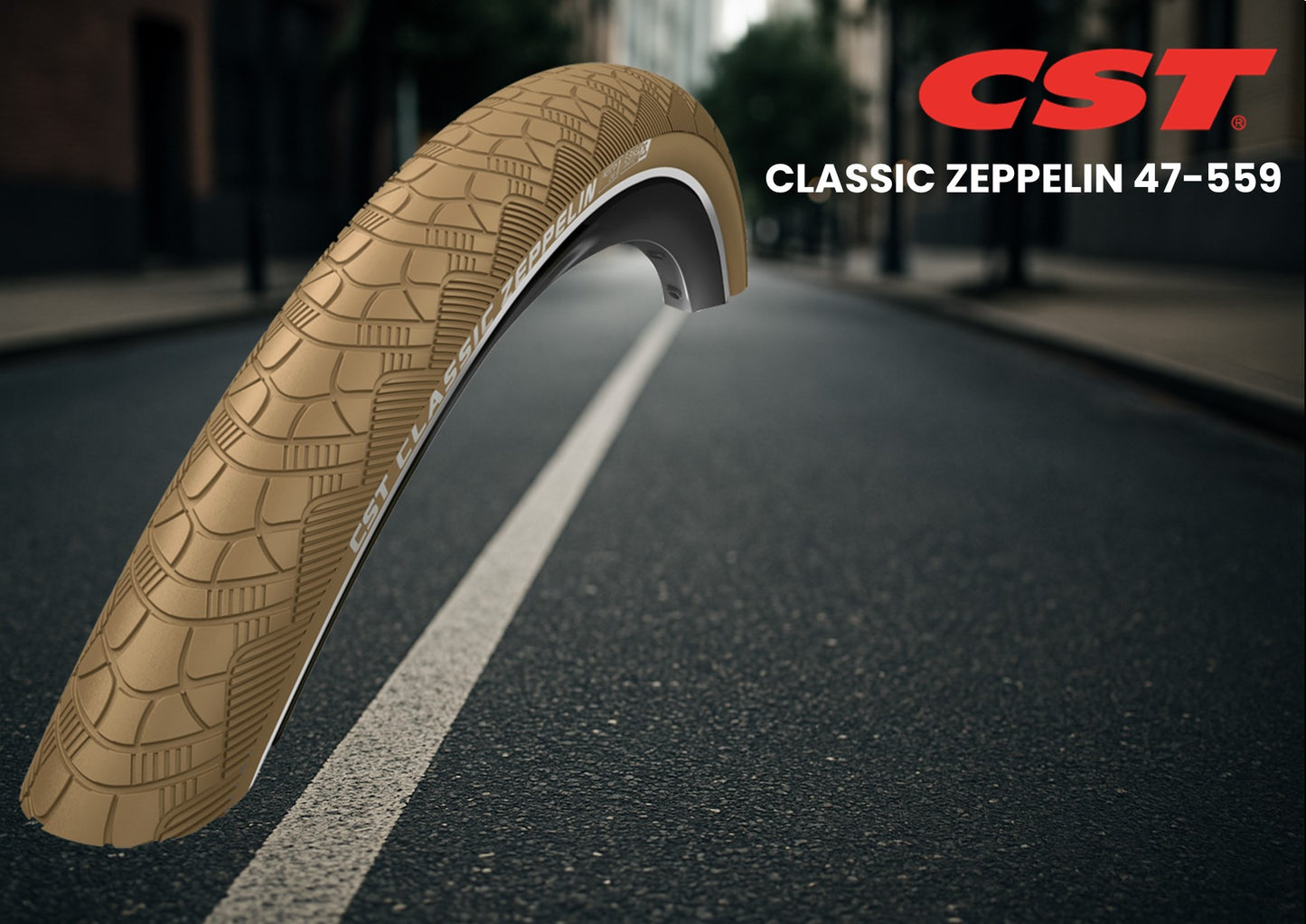 Pneu Cst zeppelin 26 x 1.75'' 47-559 - kaki avec reflet