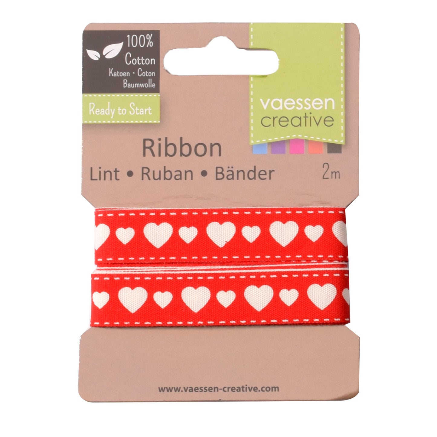 Vaessen creative • ruban 2mx15mm coeur
