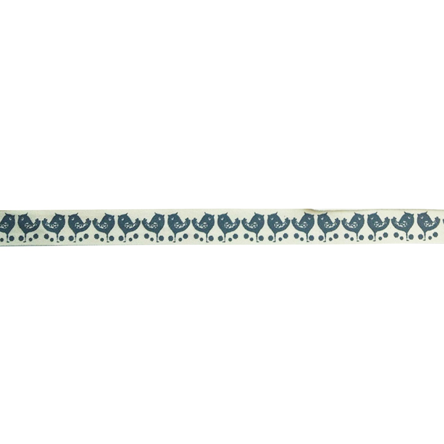 Vaessen creative • ruban 20mx15mm oiseau gris blanc