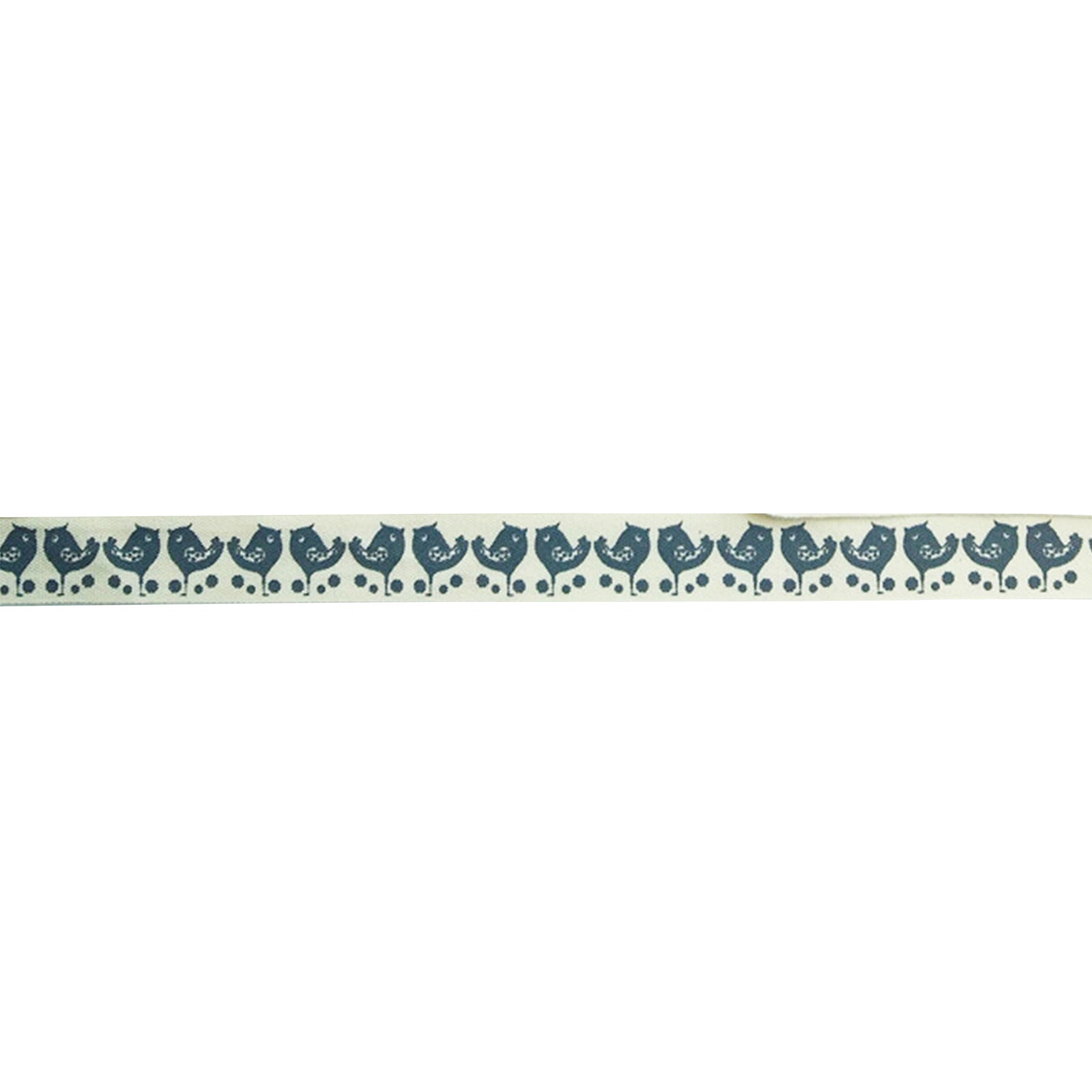 Vaessen creative • ruban 20mx15mm oiseau gris blanc