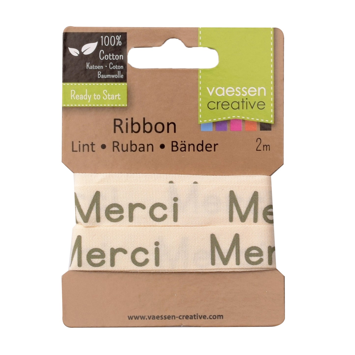 Vaessen creative • ruban 2mx15mm fr merci