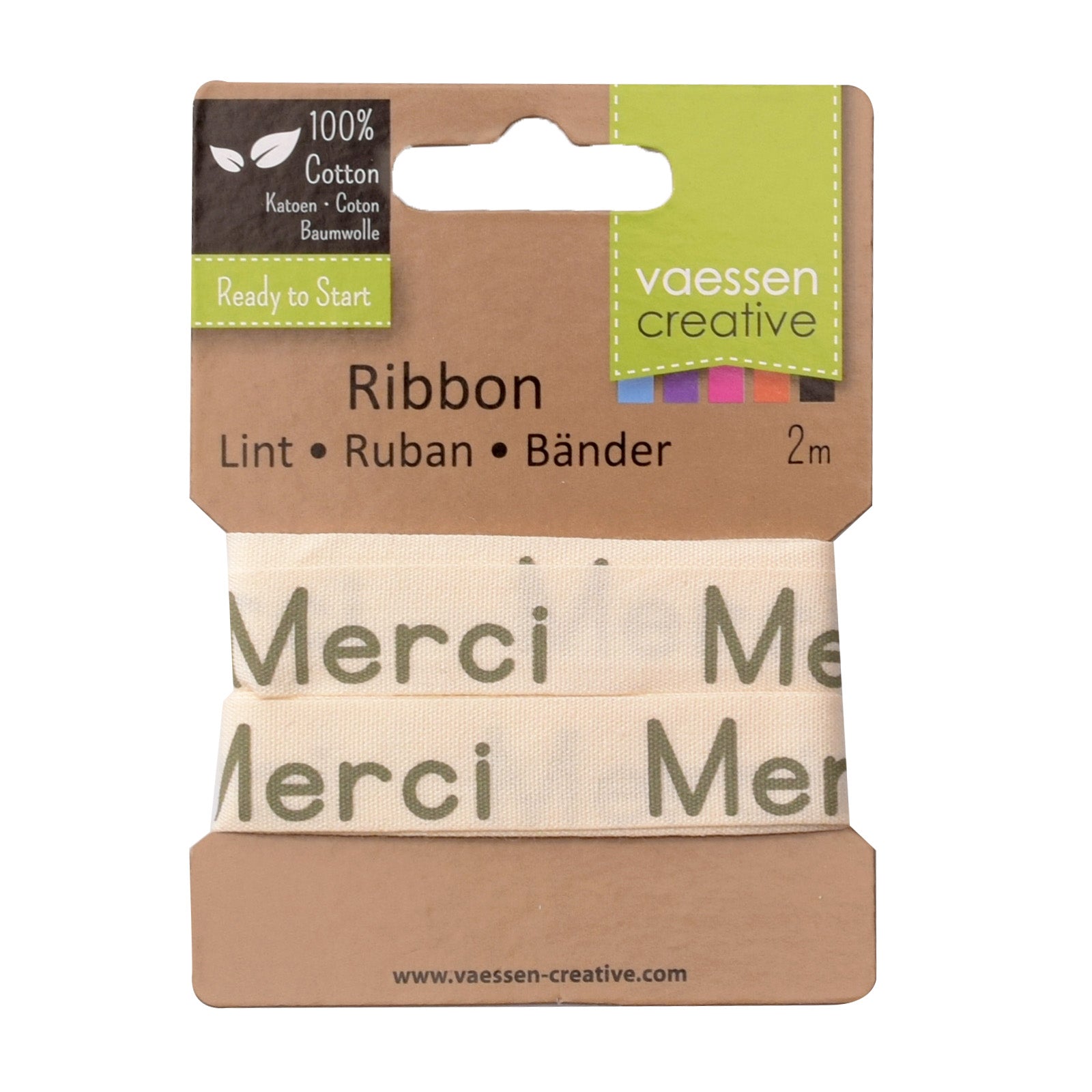 Vaessen creative • ruban 2mx15mm fr merci