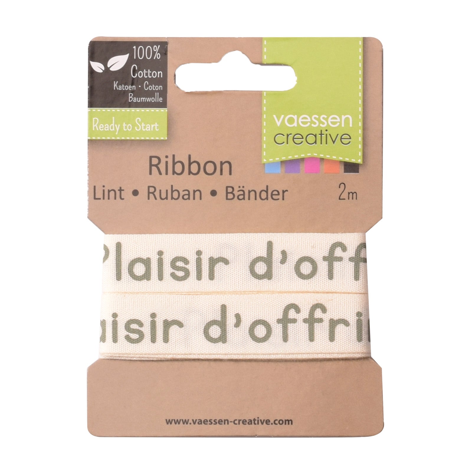 Vaessen creative • ruban 2mx15mm fr plaisir d'offrir