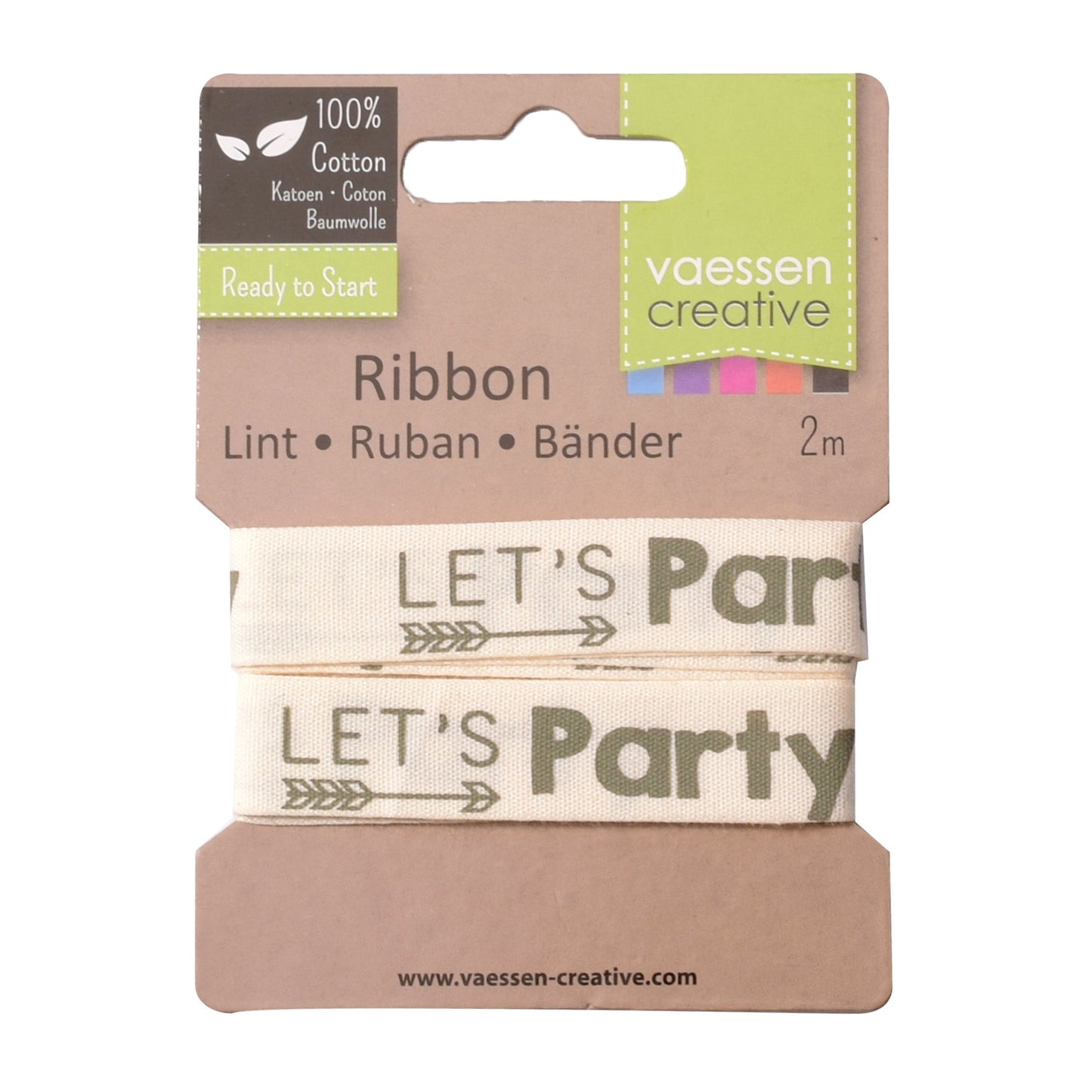 Vaessen creative • ruban 2mx15mm fr faisons la fête