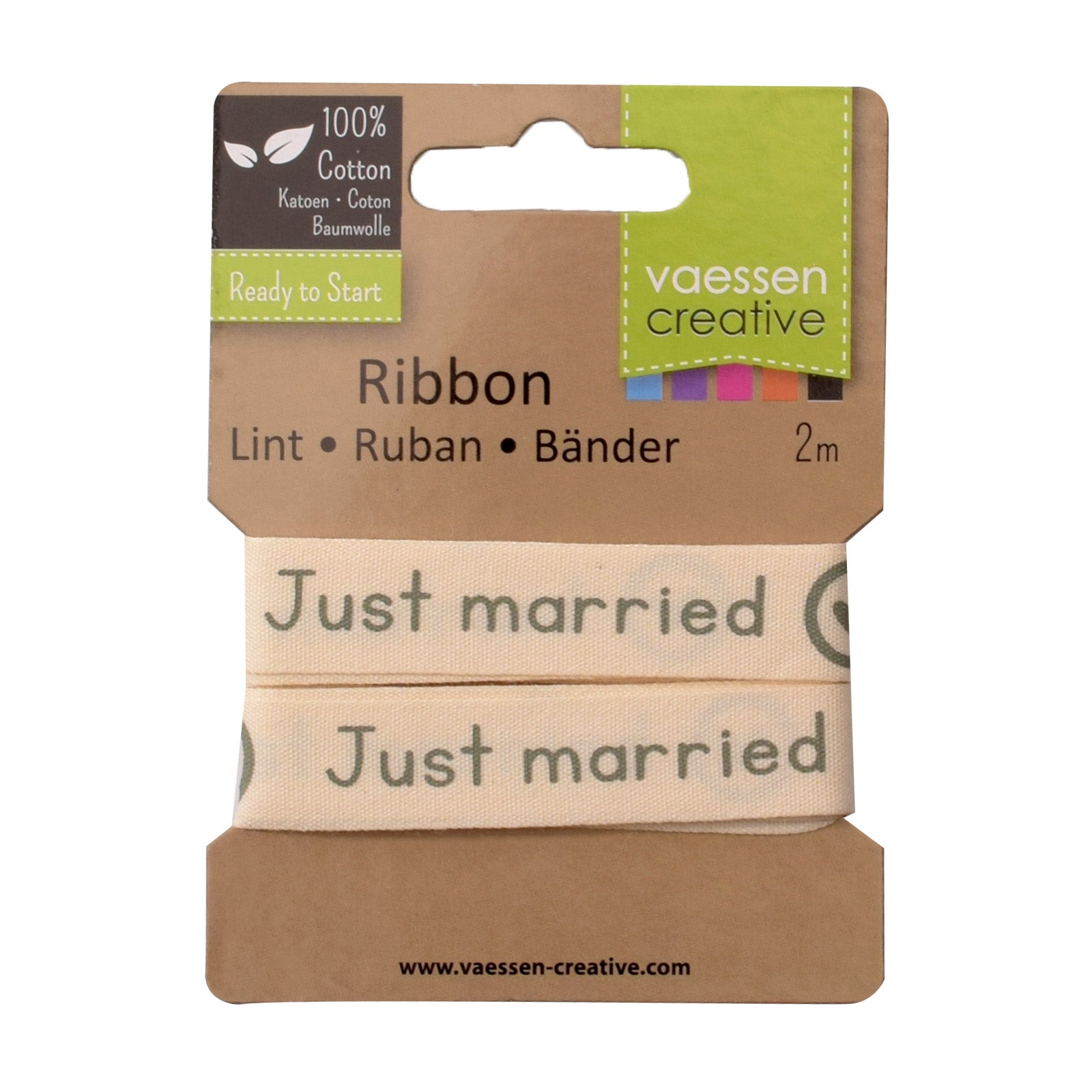 Vaessen creative • ruban 2mx15mm fra juste marié