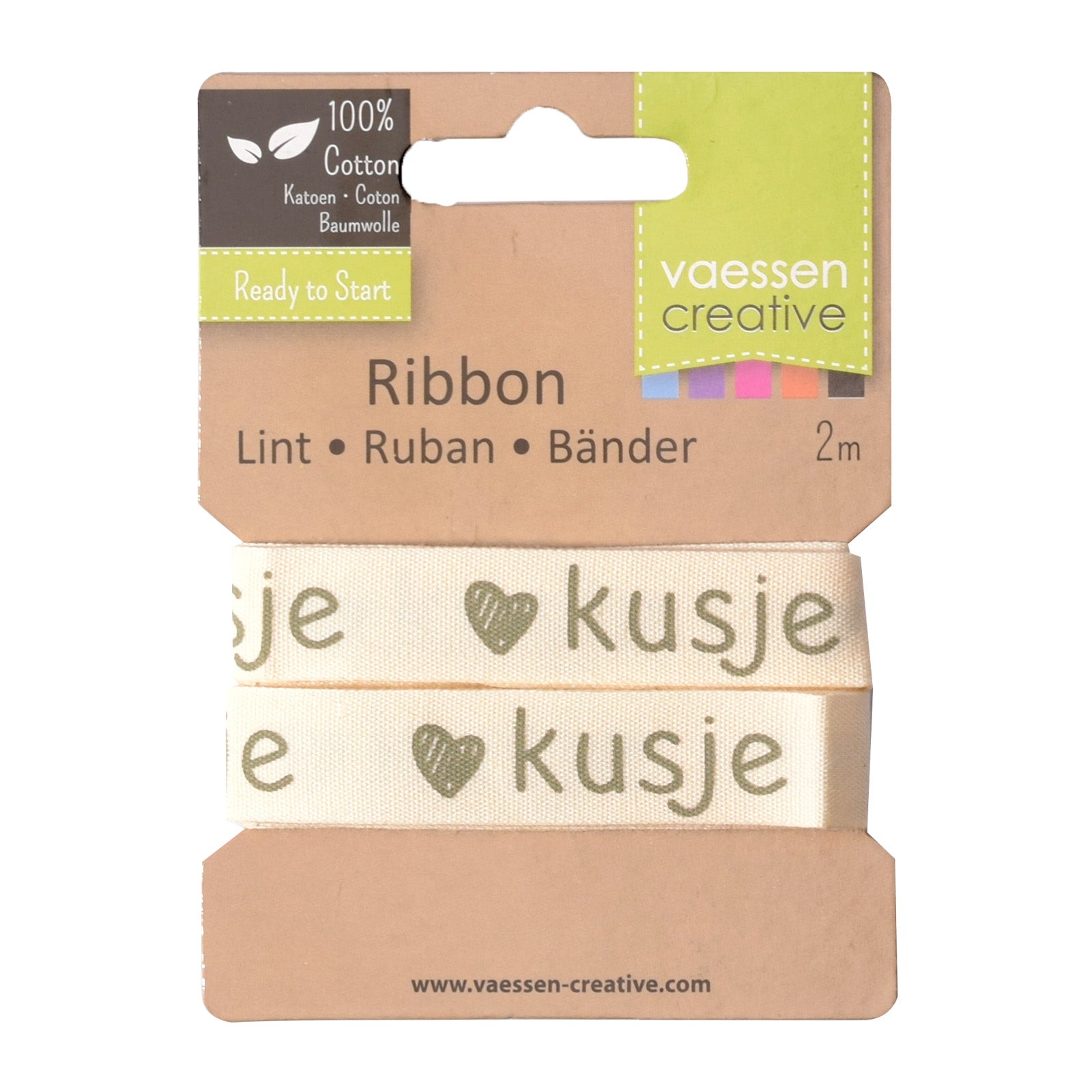 Vaessen creative • ruban 2mx15mm nl baiser