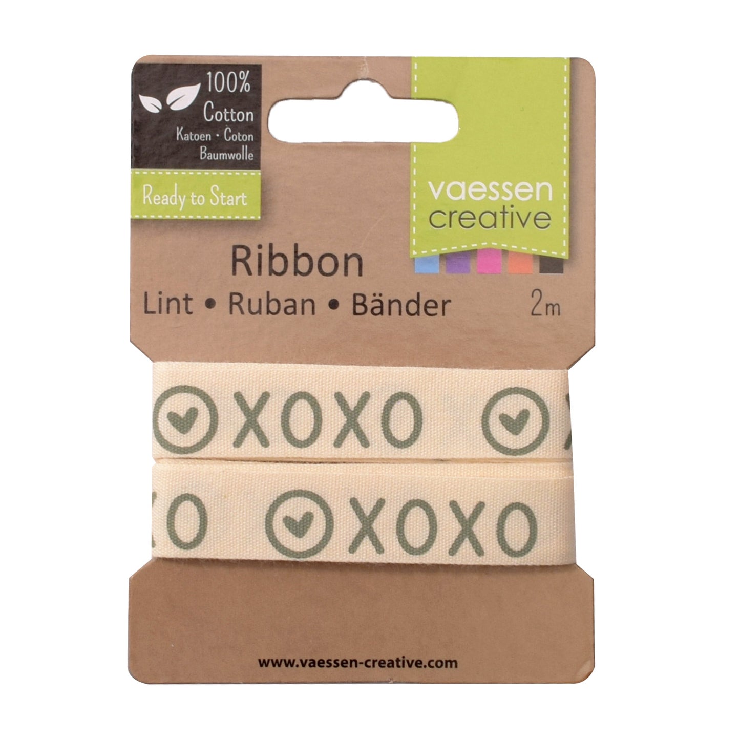 Vaessen creative • ruban 2mx15mm nl xoxo