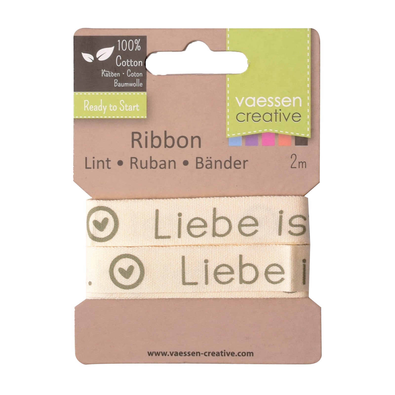 Vaessen creative • ruban 2mx15mm de liebe ist...