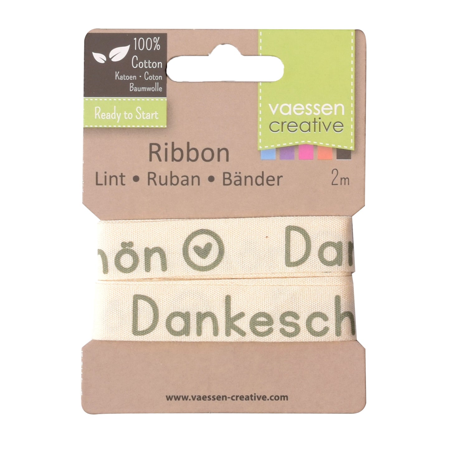 Vaessen creative • ruban 2mx15mm de dankeschön