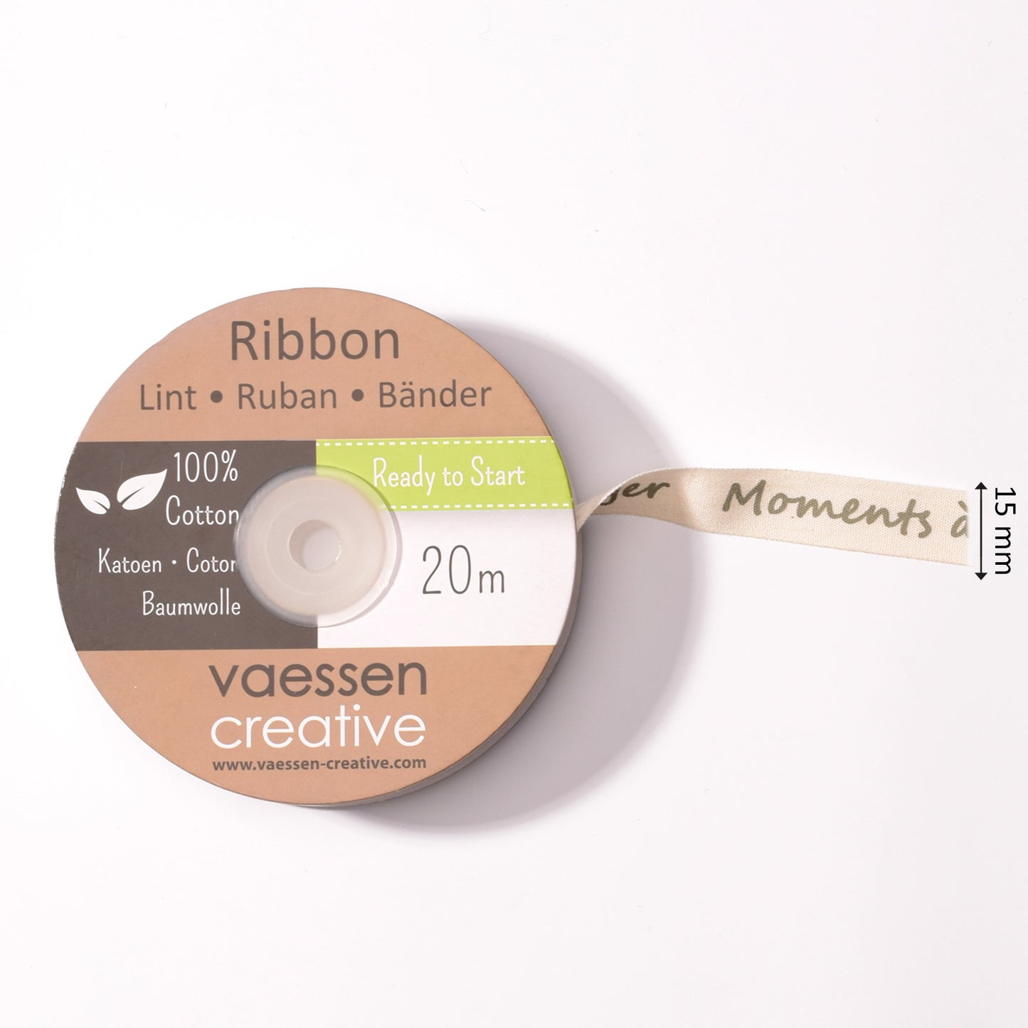 Vaessen creative • ruban 20mx15mm fr moments à partager