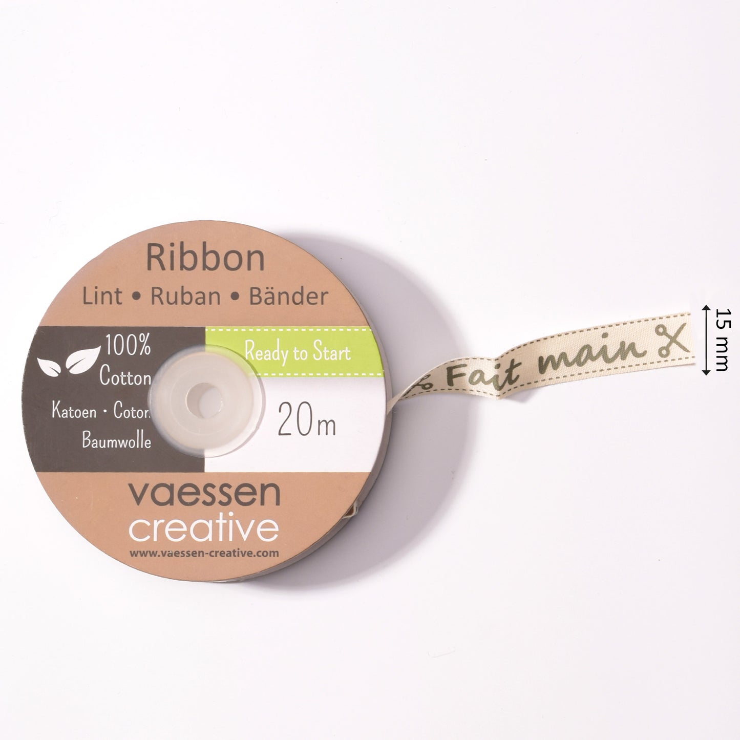 Vaessen creative • ruban 20mx15mm fr fait main