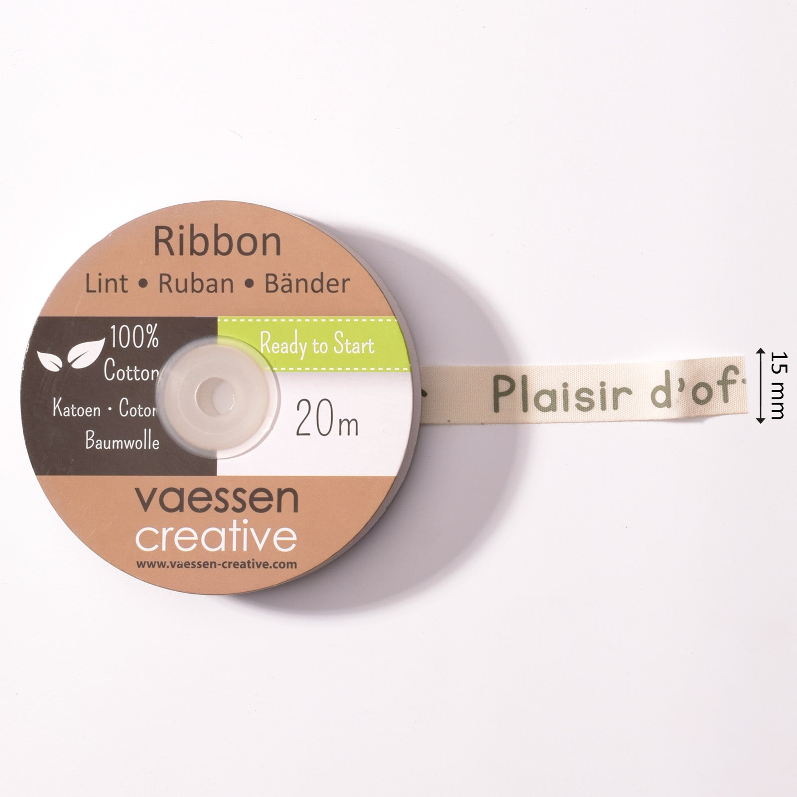 Vaessen creative • ruban 20mx15mm fr plaisir d'offrir
