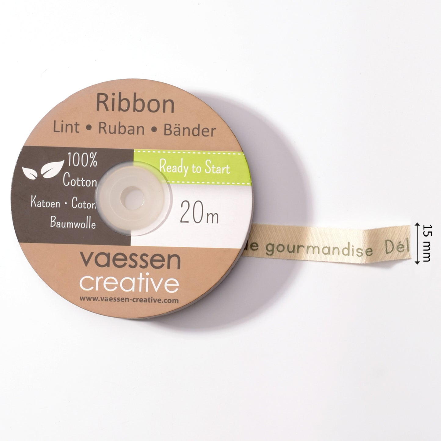 Vaessen creative • ruban 20mx15mm fr délit de gourmandise