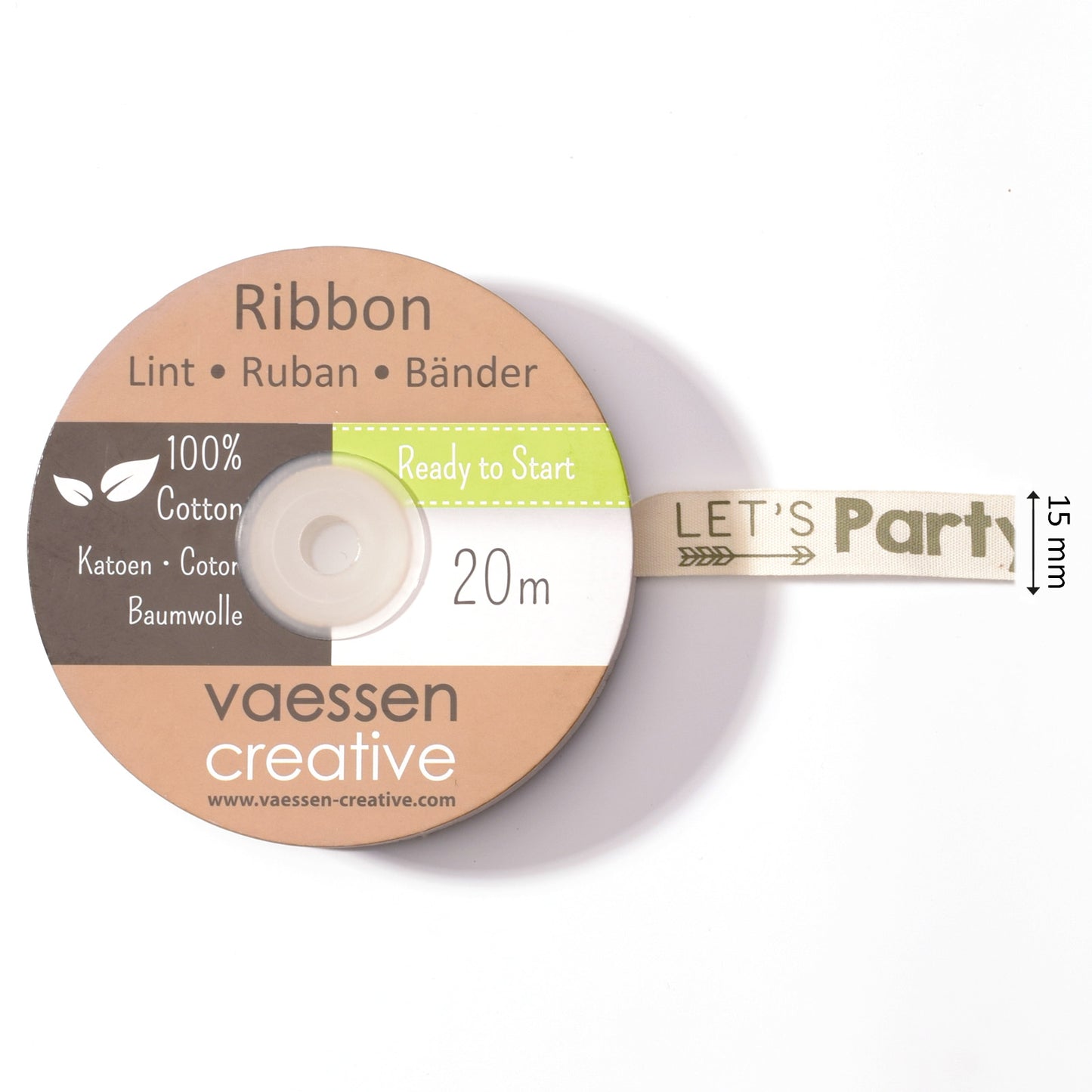 Vaessen creative • ruban 20mx15mm fr faisons la fête