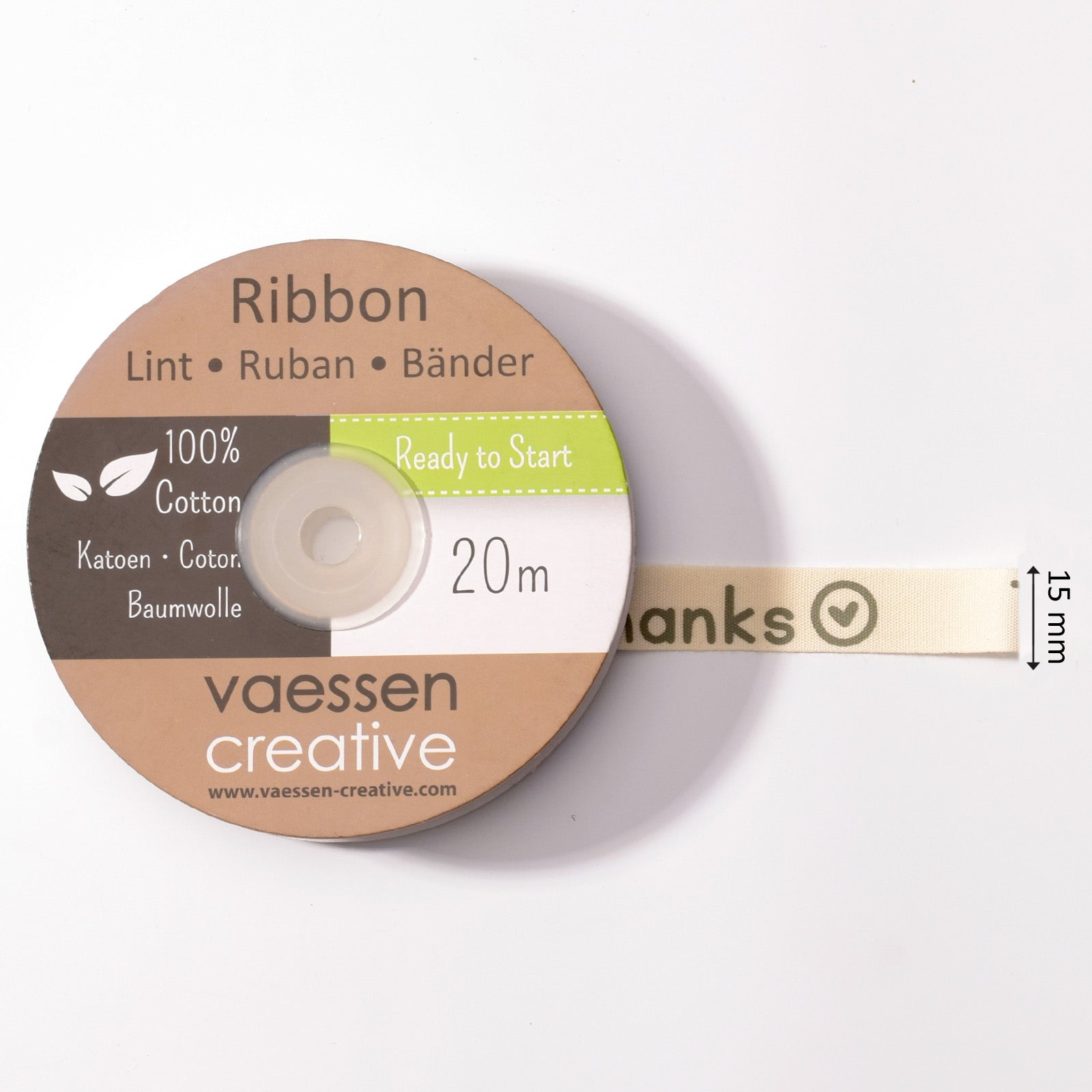 Vaessen creative • ruban 20mx15mm fr merci