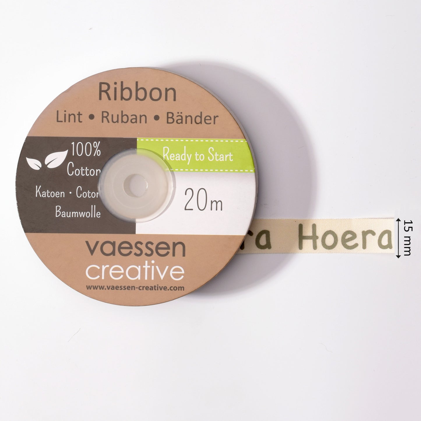 Vaessen creative • ruban 20mx15mm fr hourra